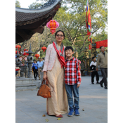 My wife and older son in Tet 2024